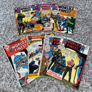 VINTAGE 1960-70s DC COMICS World’s Finest Superman Batman Lot Of 7ea